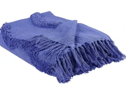 Plaid KHARI Bomuld 125 x 150 cm Lilla