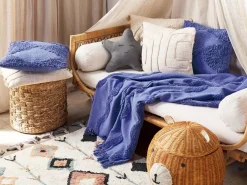 Plaid KHARI Bomuld 125 x 150 cm Lilla