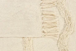 Plaid KHARI Bomuld 125 x 150 cm Lys Beige