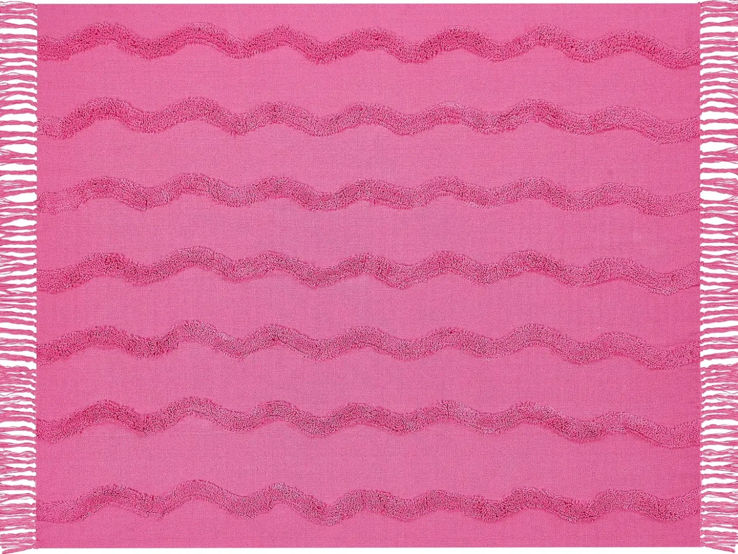 Plaid KHARI Bomuld 125 x 150 cm Lyserød