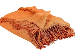 Plaid KHARI Bomuld 125 x 150 cm Orange