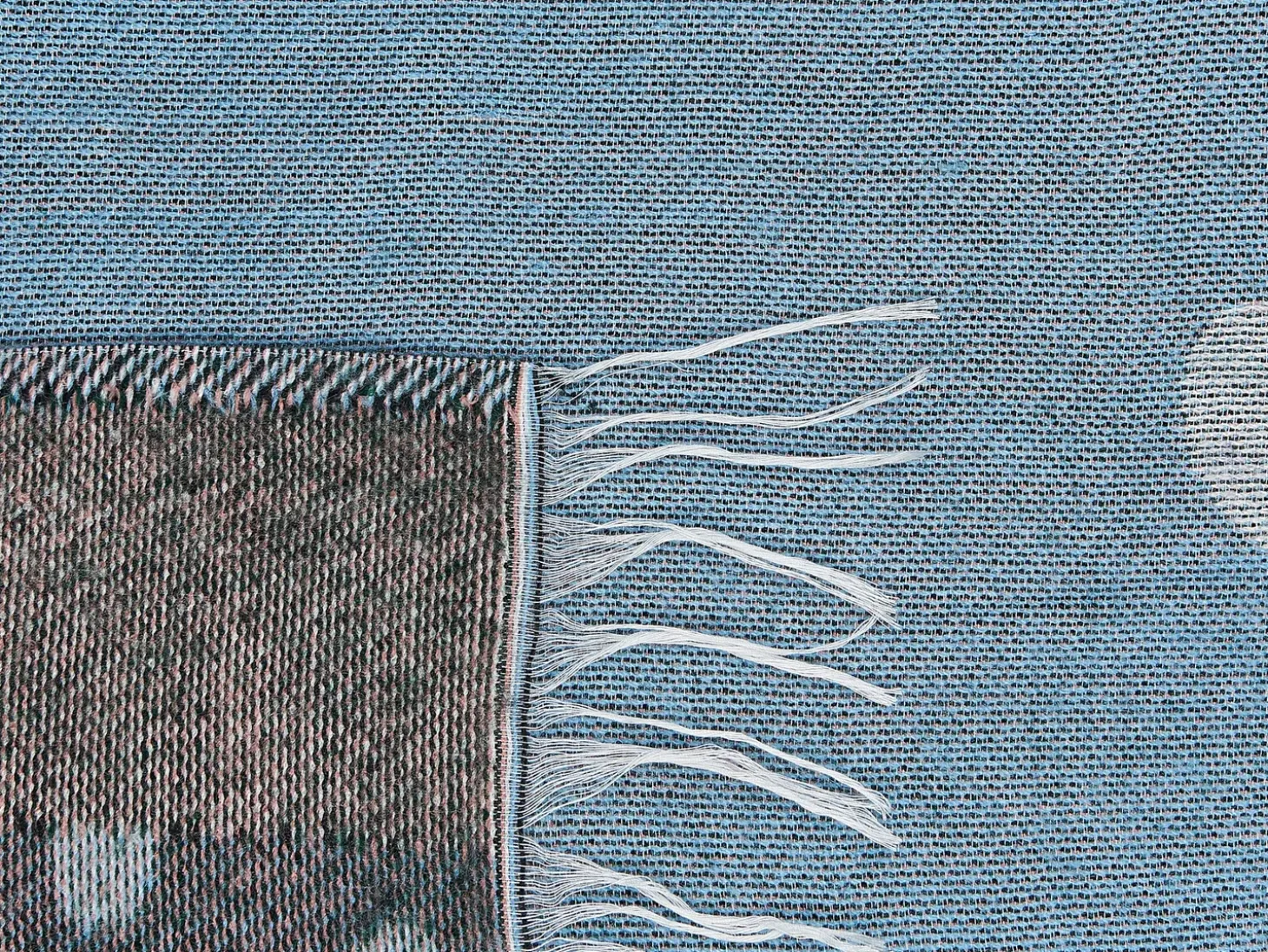 Plaid LIMGHA 130 x 170 cm Blå