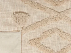 Plaid MORBI Bomuld 130 x 180 cm Beige