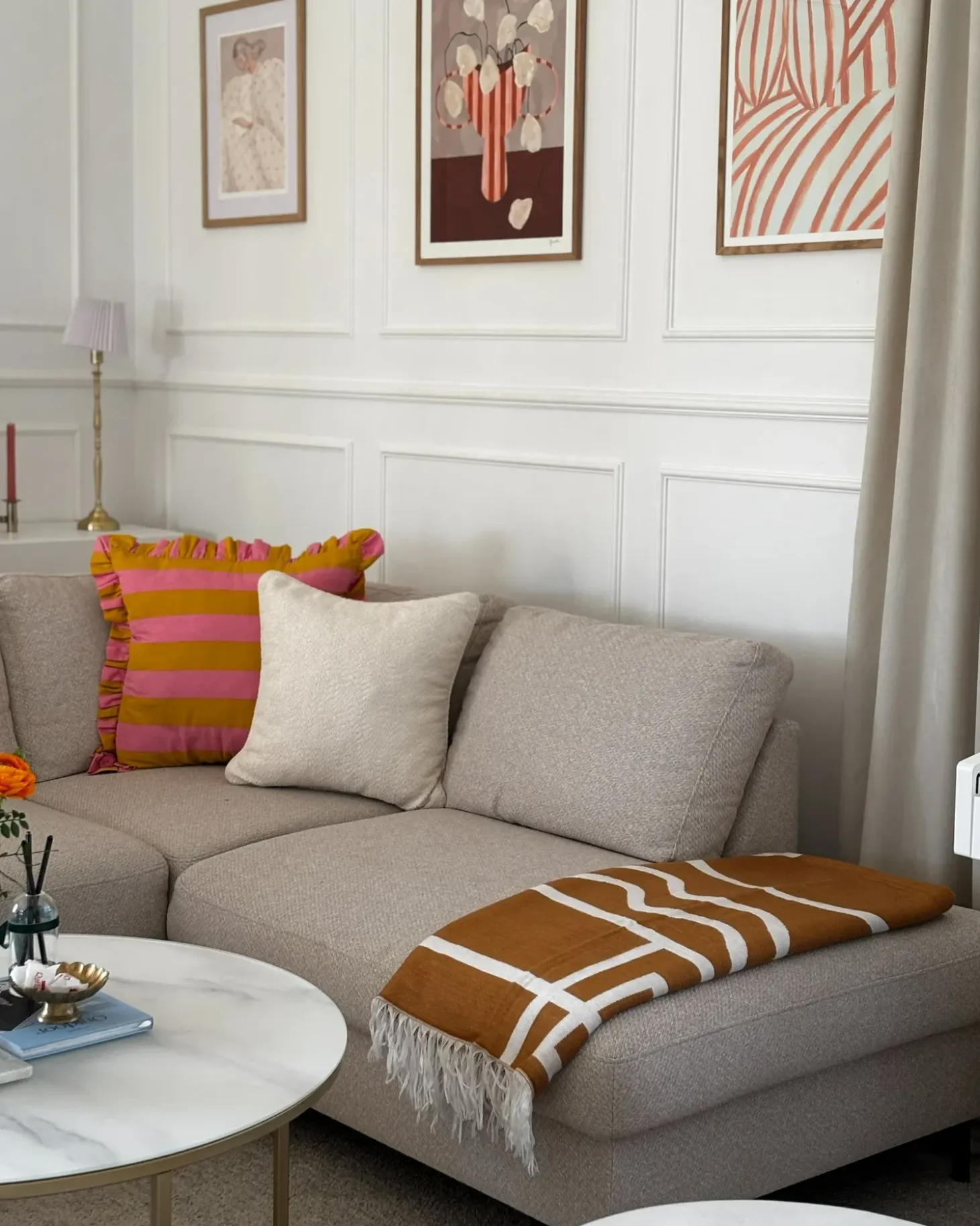 Plaid PALHI 130 x 170 cm Orange