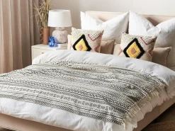 Plaid PANVEL Bomuld 130 x 180 cm Hvid