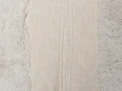 Plaid RAEBARELI Bomuld 130 x 180 cm Lys Beige