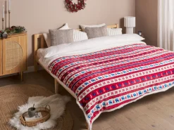 Plaid REKA 200 x 220 cm Rød
