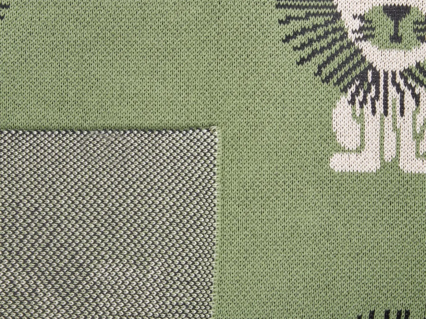 Plaid RUSAMI Bomuld 130 x 170 cm Grøn