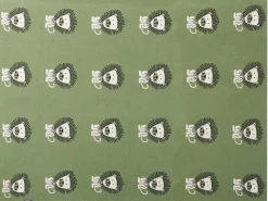 Plaid RUSAMI Bomuld 130 x 170 cm Grøn