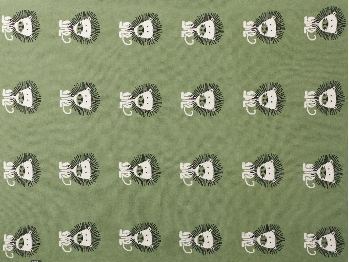 Plaid RUSAMI Bomuld 130 x 170 cm Grøn