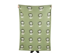 Plaid RUSAMI Bomuld 130 x 170 cm Grøn