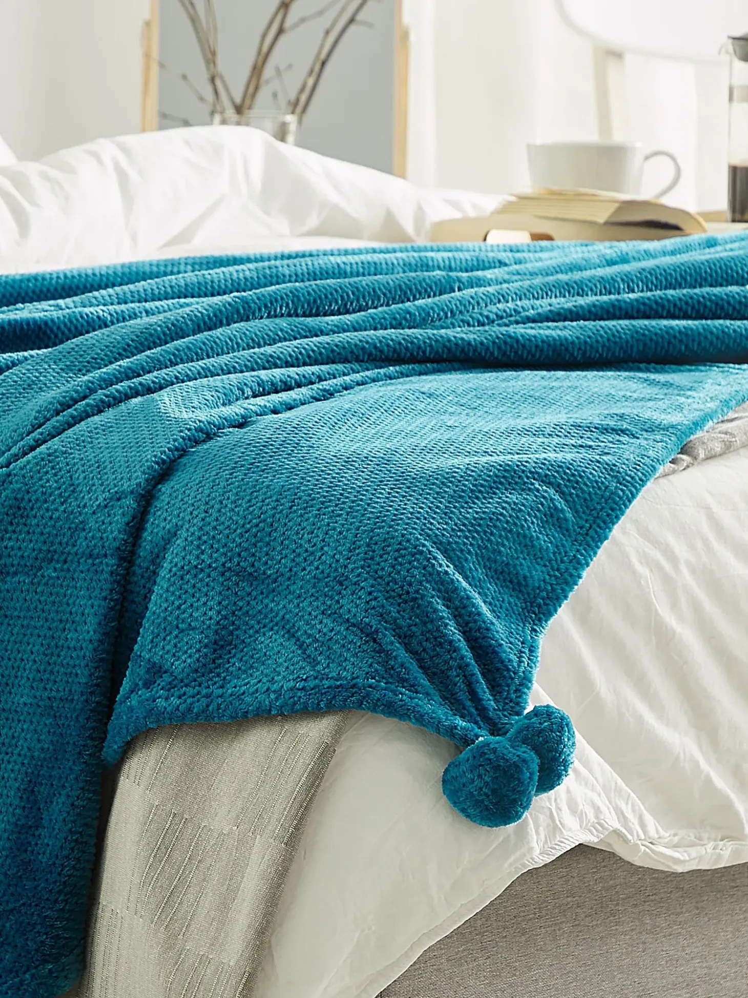 Plaid SAITLER 200 x 220 cm Turkis
