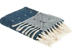 Plaid TAARI Bomuld 130 x 170 cm Blågrøn
