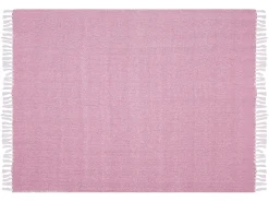 Plaid TANGIER Bomuld 130 x 160 cm Lyserød