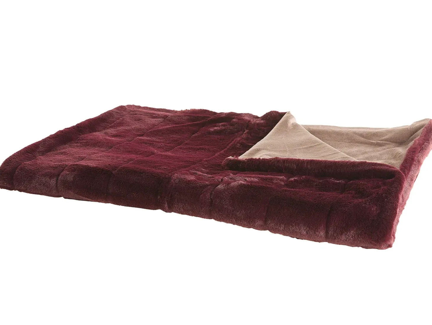 Plaid TANTAN 180 x 220 cm Bordeaux