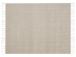 Plaid TILMI Bomuld 130 x 160 cm Lys Beige