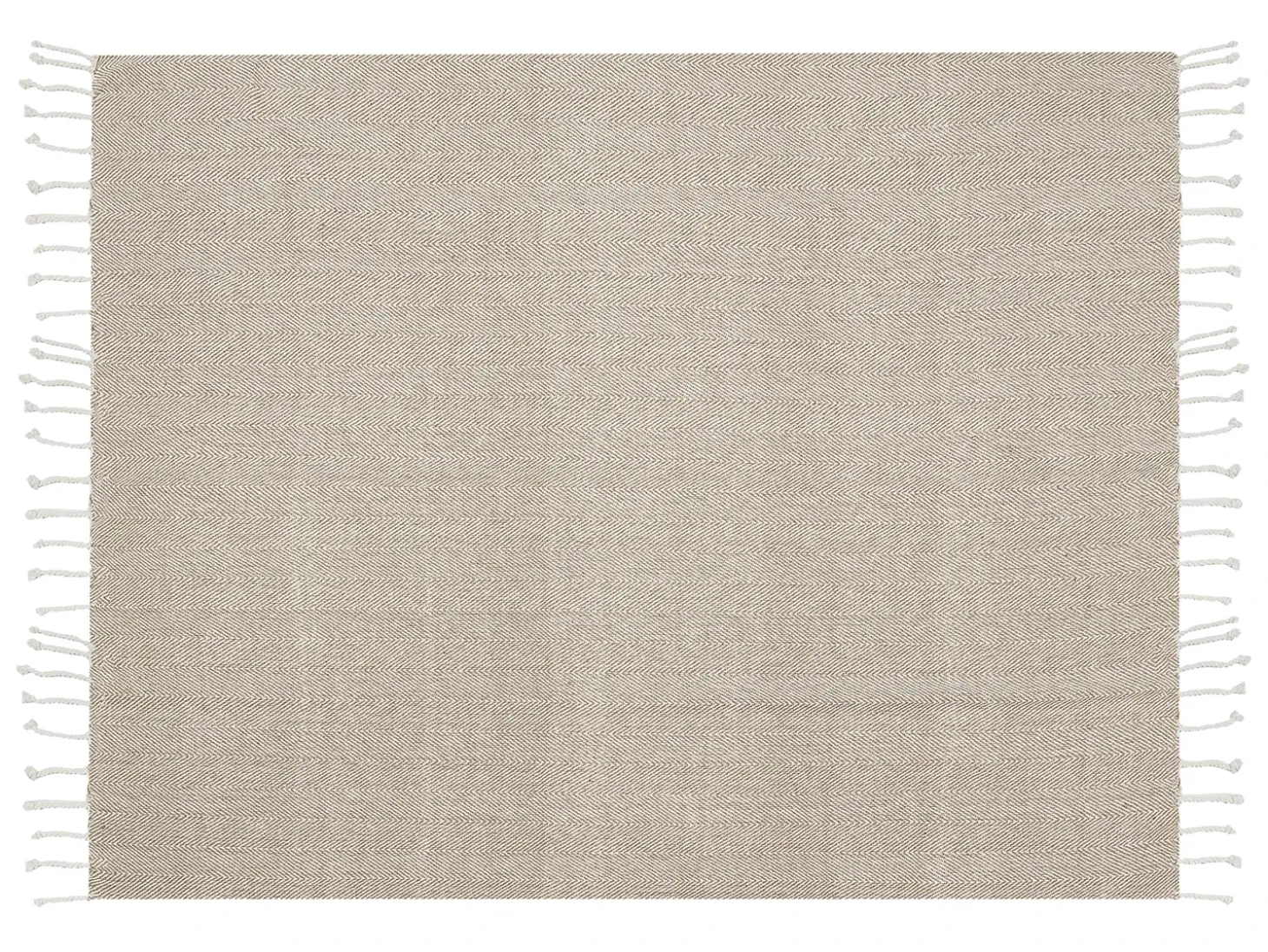 Plaid TILMI Bomuld 130 x 160 cm Lys Beige