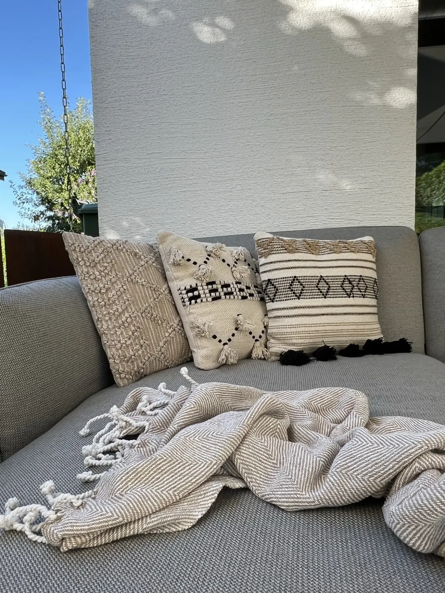 Plaid TILMI Bomuld 130 x 160 cm Lys Beige