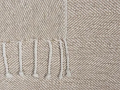 Plaid TILMI Bomuld 130 x 160 cm Lys Beige