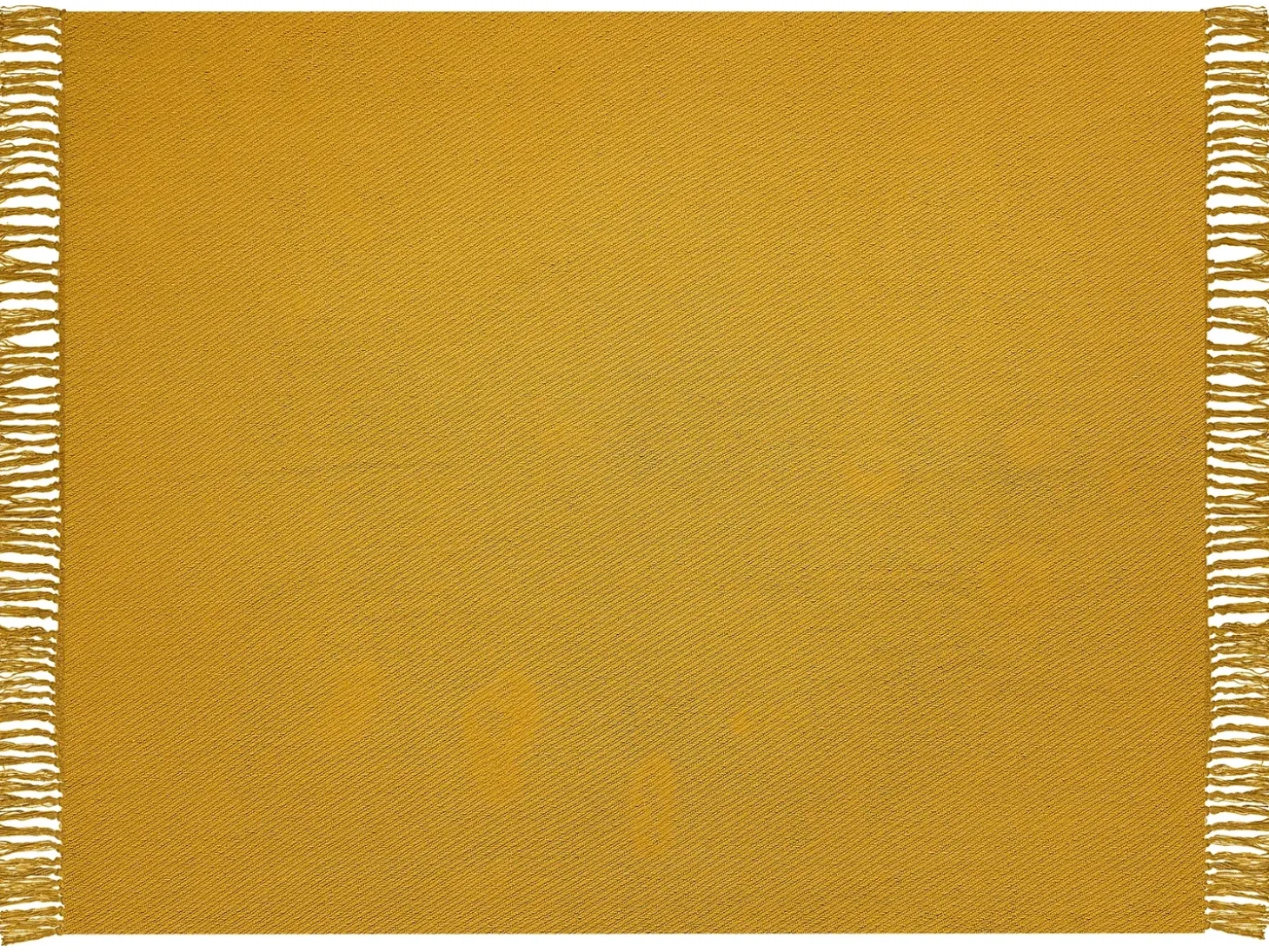 Plaid YARSA Bomuld 125 x 150 cm Sennepsgul