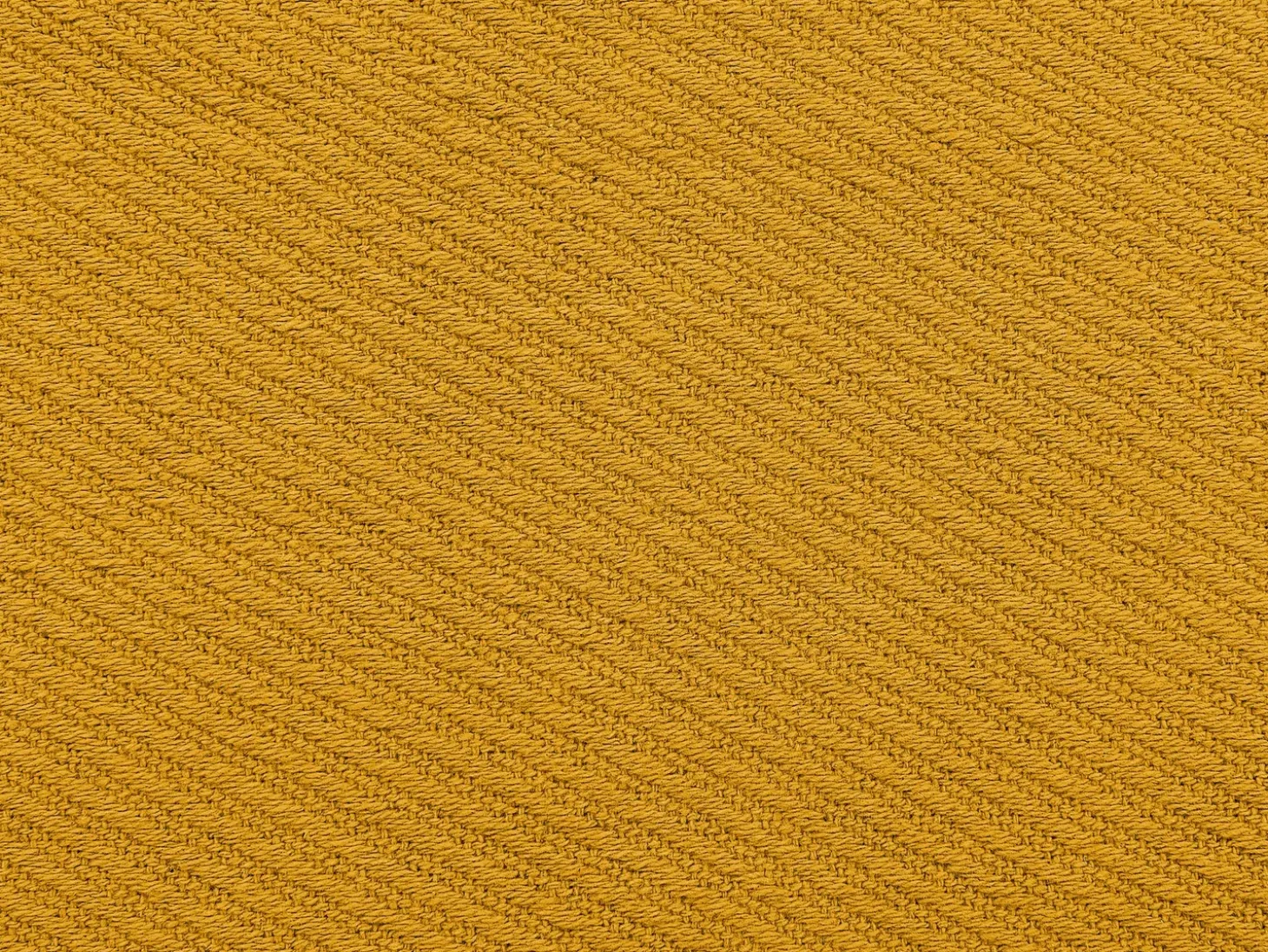 Plaid YARSA Bomuld 125 x 150 cm Sennepsgul