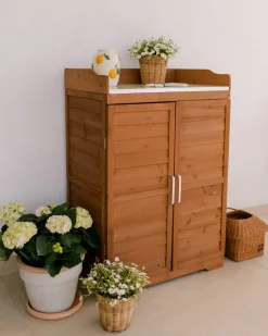 Plantebord TEREVILLE Ædelgran 100 cm 67 cm Brun