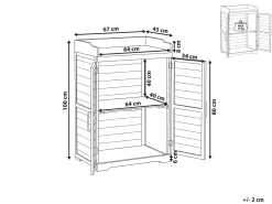 Plantebord TEREVILLE Ædelgran 100 cm 67 cm Brun