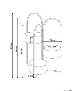 Plantestativ COLUTENA Metal 56 cm Sort