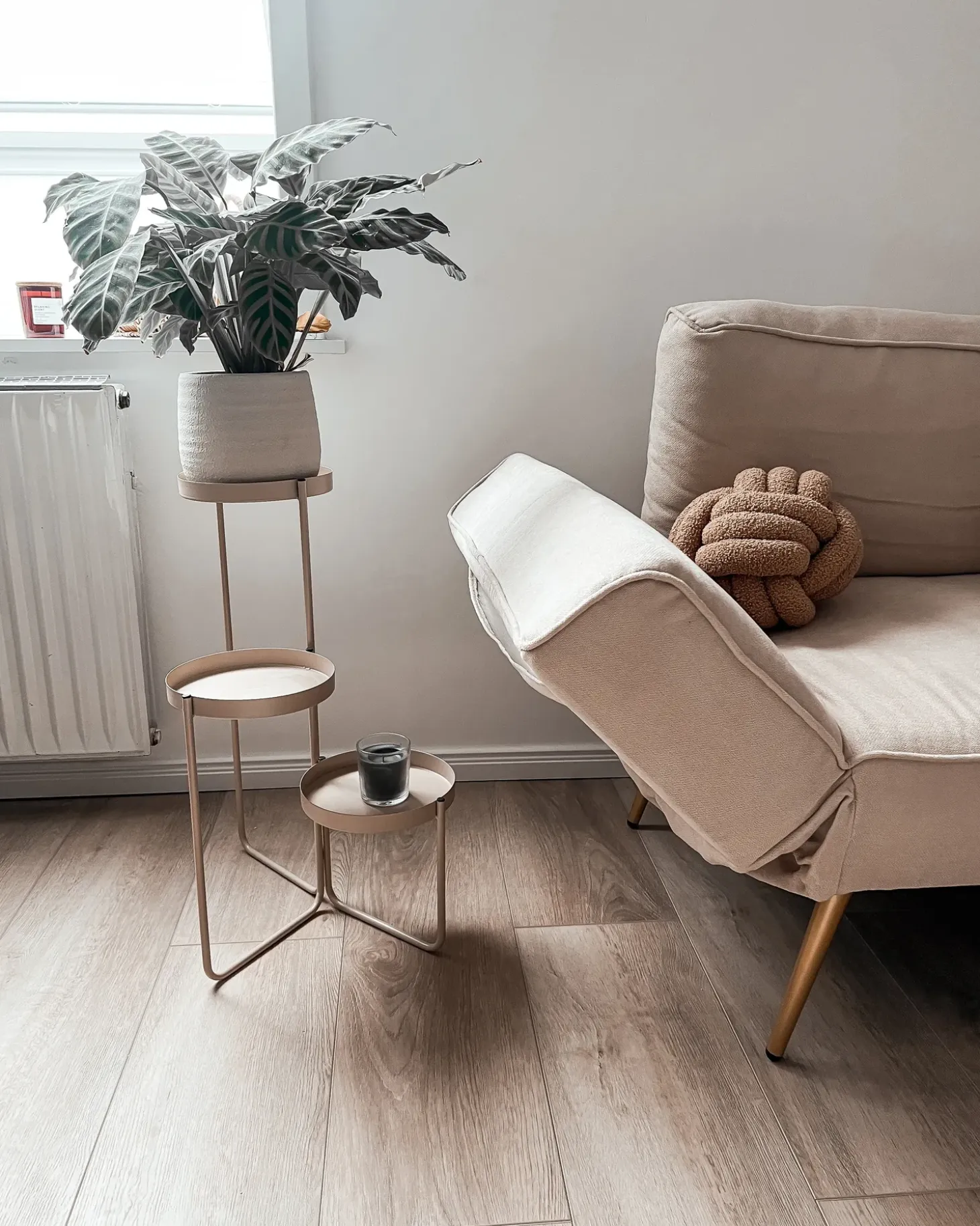 Plantestativ FRAGARIA Metal 42 cm Beige