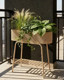 Plantestativ LINNAEA Metal 60 cm Beige