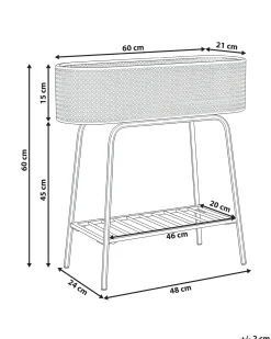 Plantestativ LINNAEA Metal 60 cm Hvid