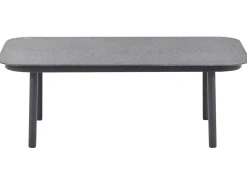 POLLINA 4 personers Havesofa med bord Sort Metal