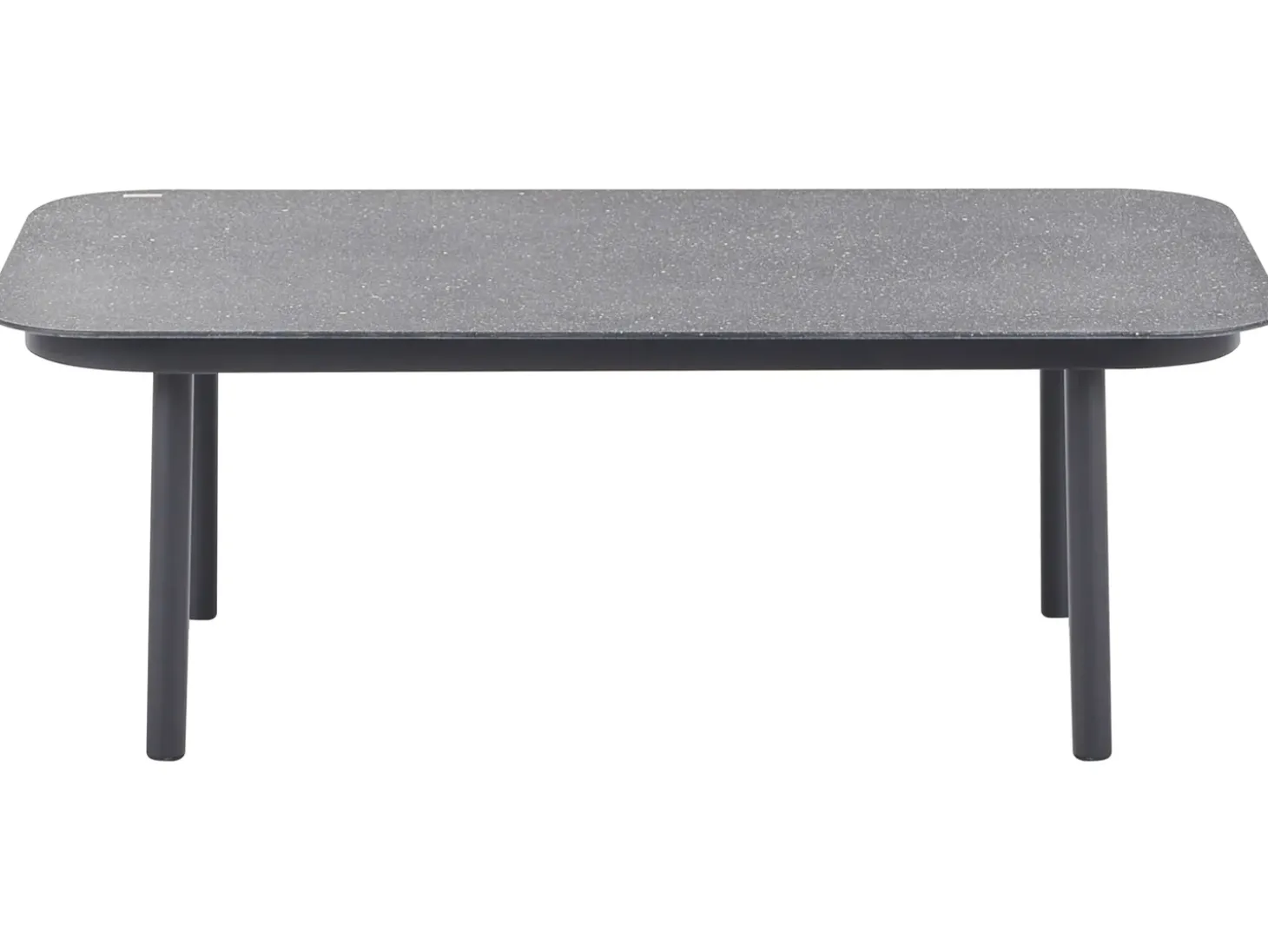 POLLINA 4 personers Havesofa med bord Sort Metal