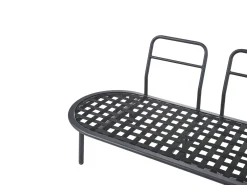 POLLINA 4 personers Havesofa med bord Sort Metal