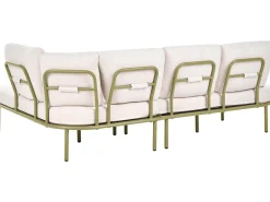 POLLINA 4 personers Havesofa med bord Grøn Metal
