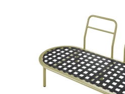 POLLINA 4 personers Havesofa med bord Grøn Metal