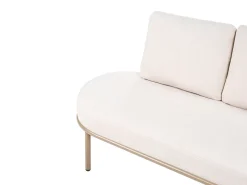 POLLINA 4 personers Havesofa med bord Brun Metal