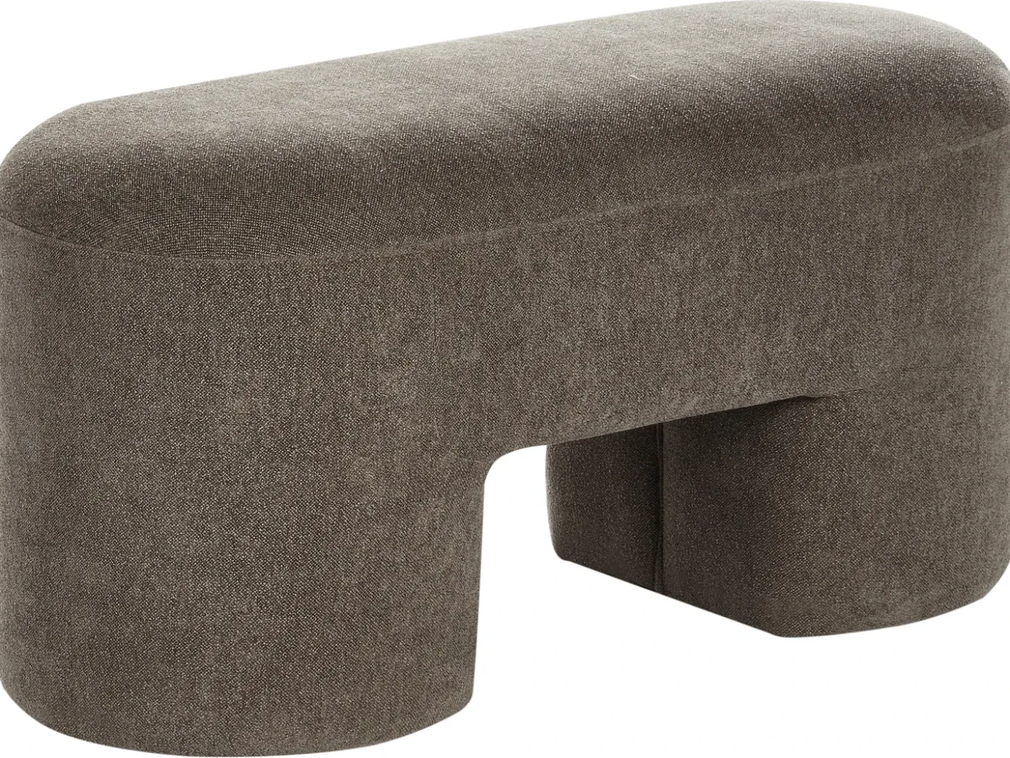 Polstret bænk DECORAH Boucle Brun