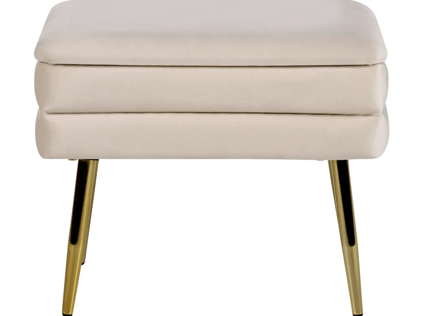 Polstret bænk med opbevaring ODESSA Velour Beige
