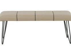 Polstret bænk BETIN Kunstlæder Sand Beige