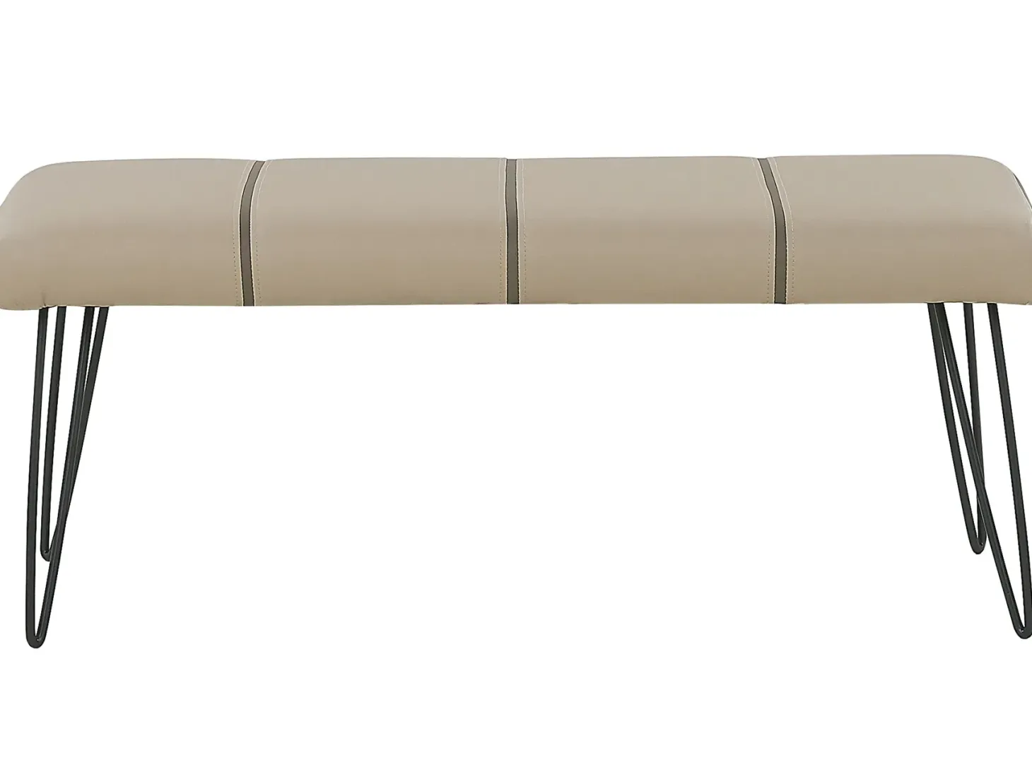 Polstret bænk BETIN Kunstlæder Sand Beige