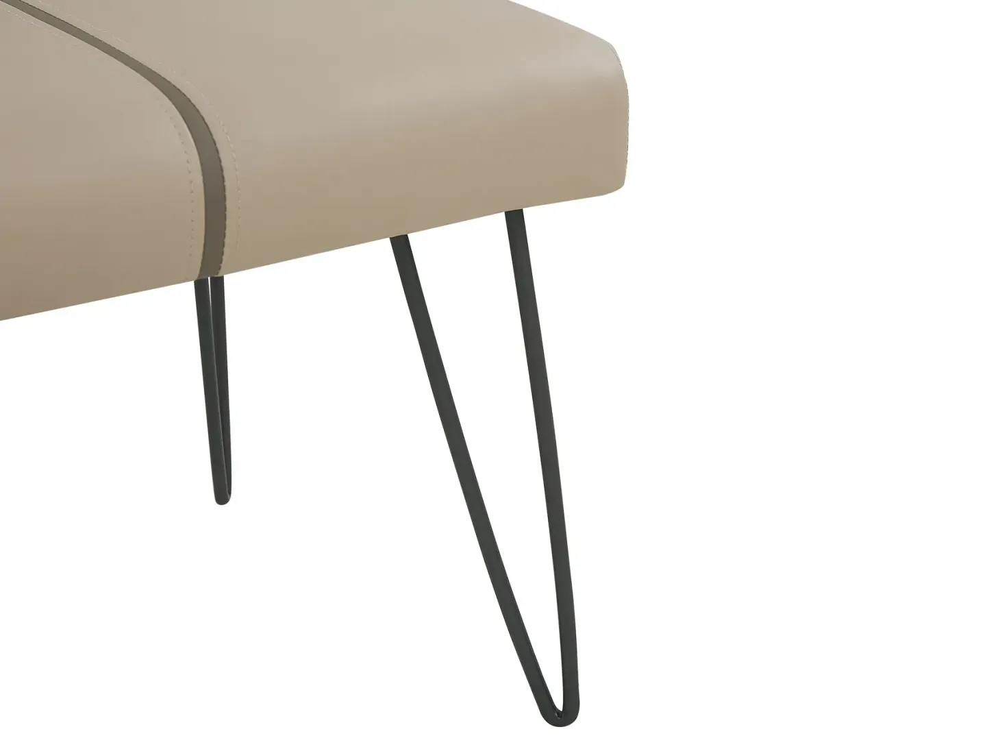Polstret bænk BETIN Kunstlæder Sand Beige