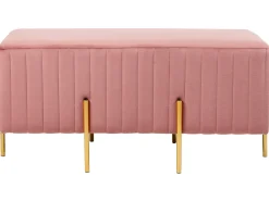 Polstret bænk DAYTON Velour Pastellrosa