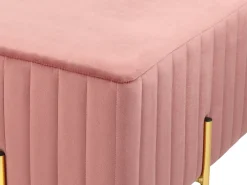Polstret bænk DAYTON Velour Pastellrosa