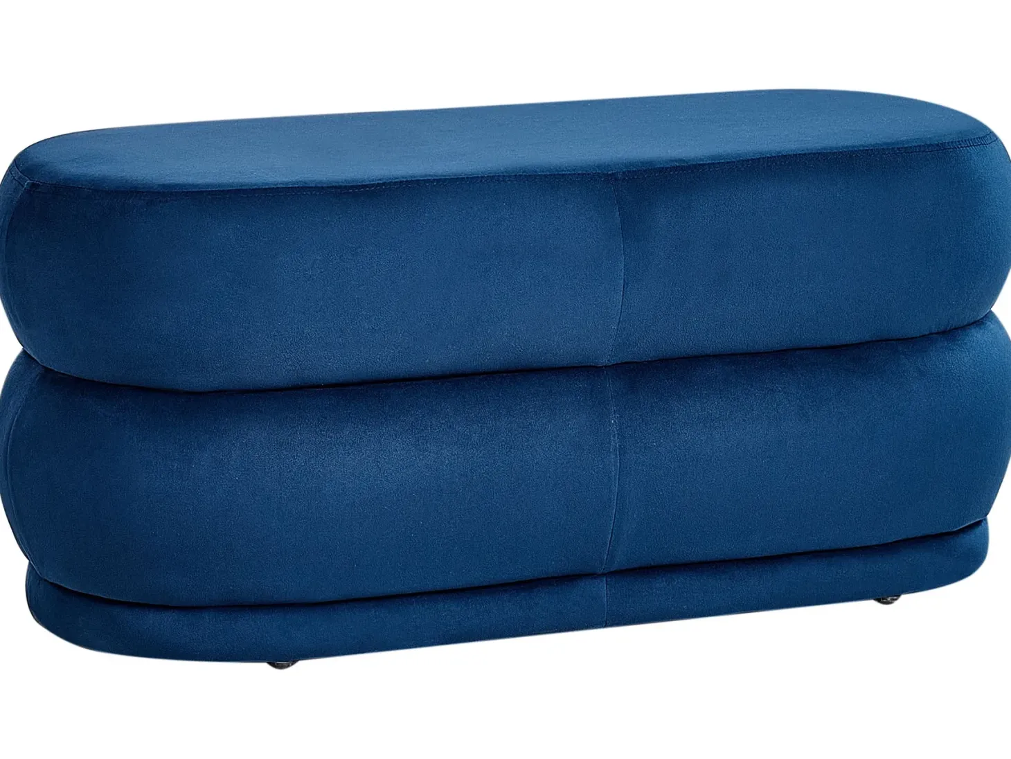 Polstret bænk ELLENDALE Velour Navy Blå