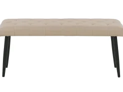 Polstret bænk ESSONNE Kunstlæder Beige