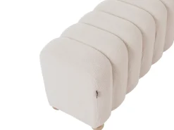 Polstret bænk IDYLLWILD Boucle Cremehvid