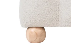 Polstret bænk IDYLLWILD Boucle Cremehvid