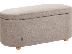Polstret bænk med opbevaring HAYWARD 98 cm 44 cm Beige