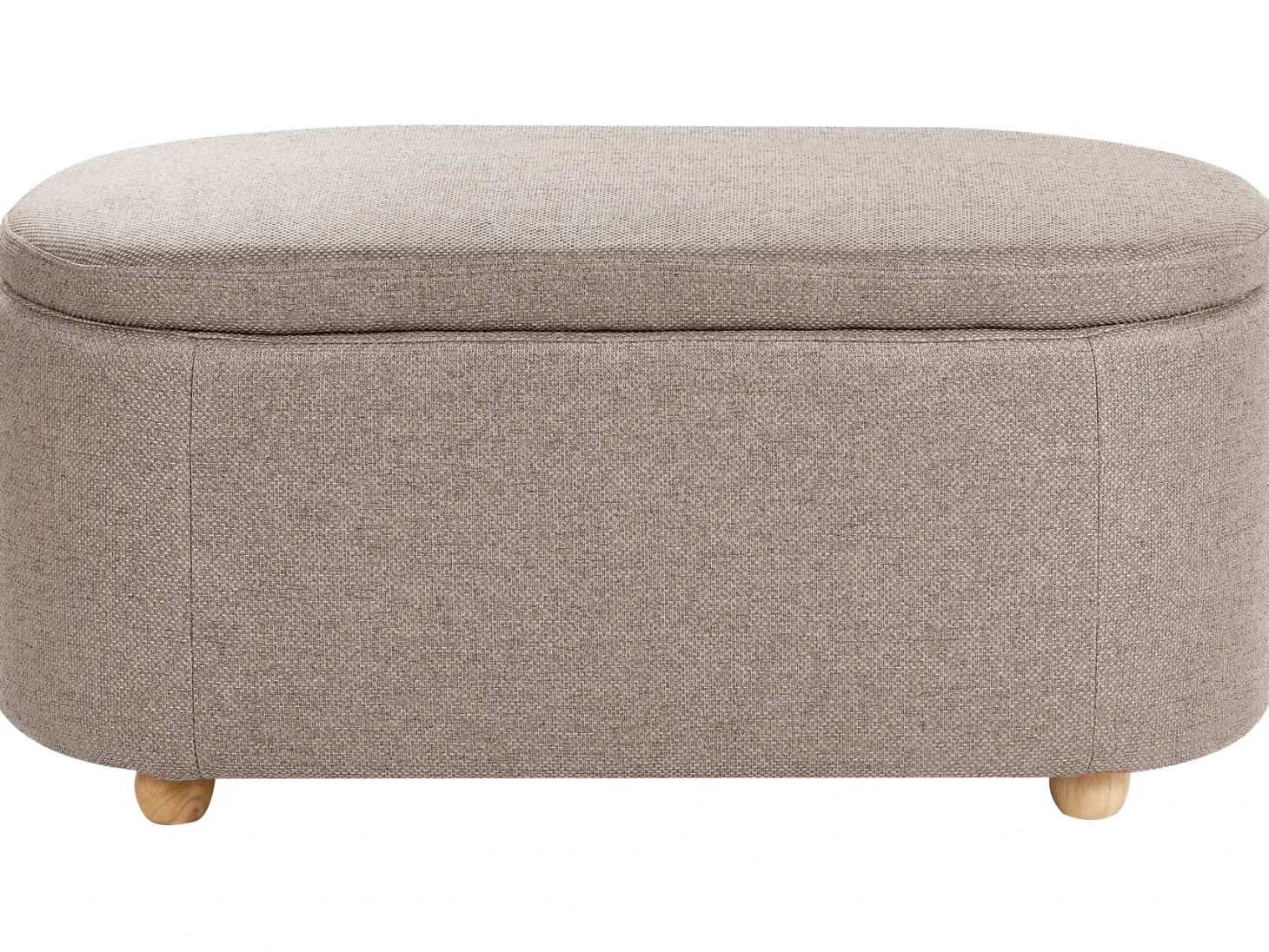 Polstret bænk med opbevaring HAYWARD 98 cm 44 cm Beige